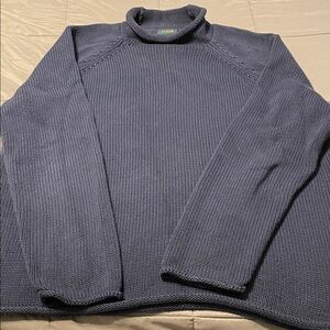 J. Crew Men's Navy Blue Roll Neck Sweater